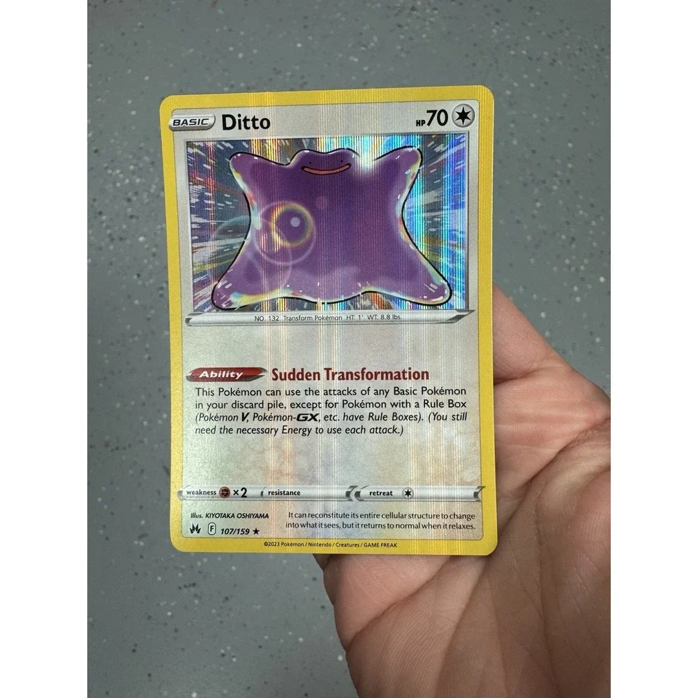 Ditto 107/159 HOLO BLEED ERROR! ✨ Rare 2023 Pokemon Crown Zenith Card NM